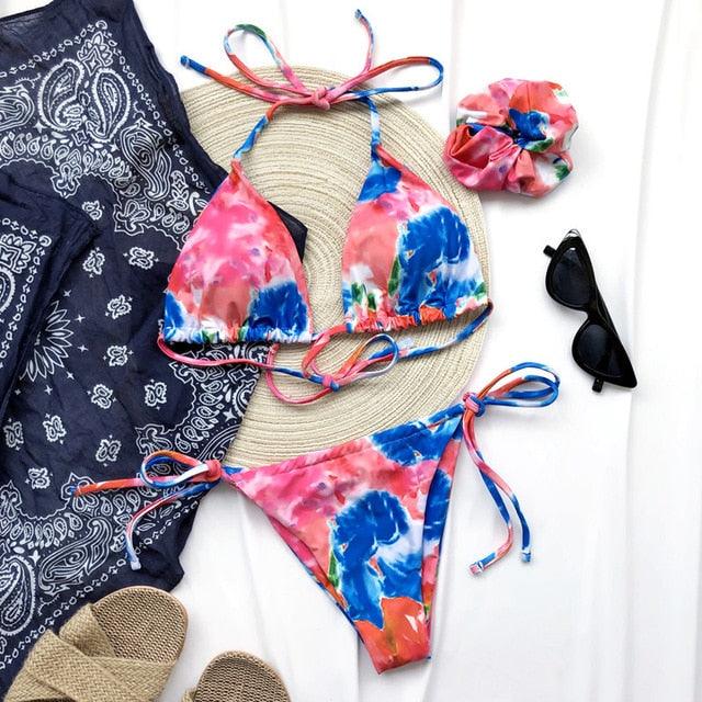 Sexy Women's Swimsuit - Bikini Set - Bathers Bathing Suit - Two Piece Women Swimwear - High Cut Bikini (TB8D)(F26)