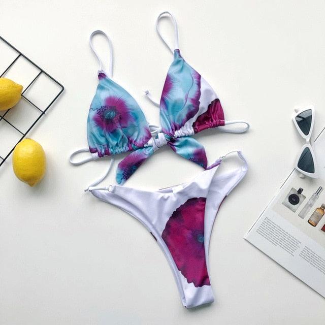 Sexy Women's Swimsuit - Bikini Set - Bathers Bathing Suit - Two Piece Women Swimwear - High Cut Bikini (TB8D)(F26)