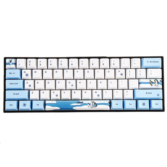 Penguin Theme Keycap PBT Sublimation OEM Keycap for GK61 GK64 Mechanical Gaming Keyboard for PC Desktop Laptop (D52)(CA1)