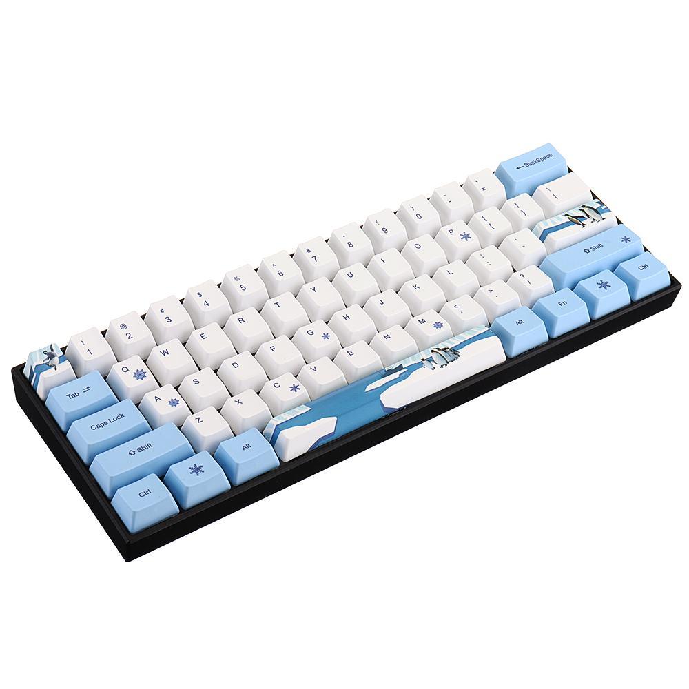 Penguin Theme Keycap PBT Sublimation OEM Keycap for GK61 GK64 Mechanical Gaming Keyboard for PC Desktop Laptop (D52)(CA1)