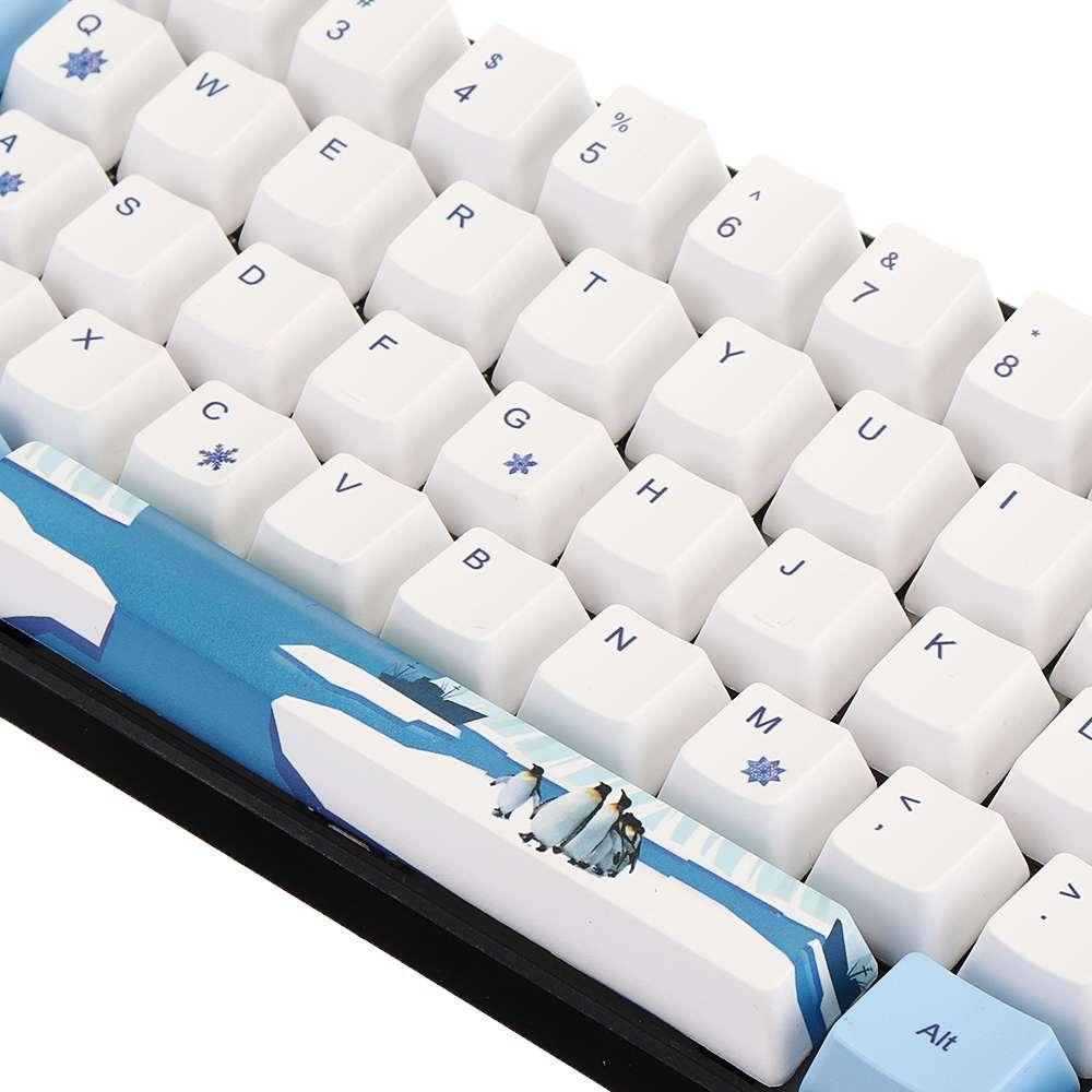 Penguin Theme Keycap PBT Sublimation OEM Keycap for GK61 GK64 Mechanical Gaming Keyboard for PC Desktop Laptop (D52)(CA1)
