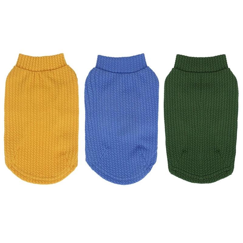 Pet Autumn And Winter Super Soft Thickening Solid-colored Bottom Shirt - Small And Medium Dogs Warm T-shirt (2U69)