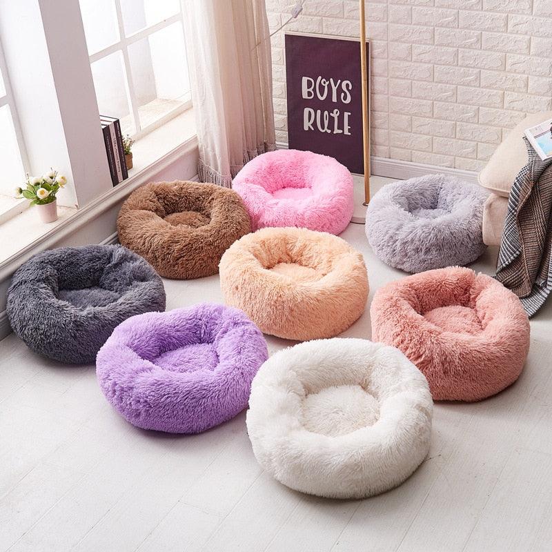 Pet Dog Bed Long Plush Super Soft Pet Bed Kennel Round Dog - House Cat Bed For Dogs Bed (6W3)(4W3)(F74)