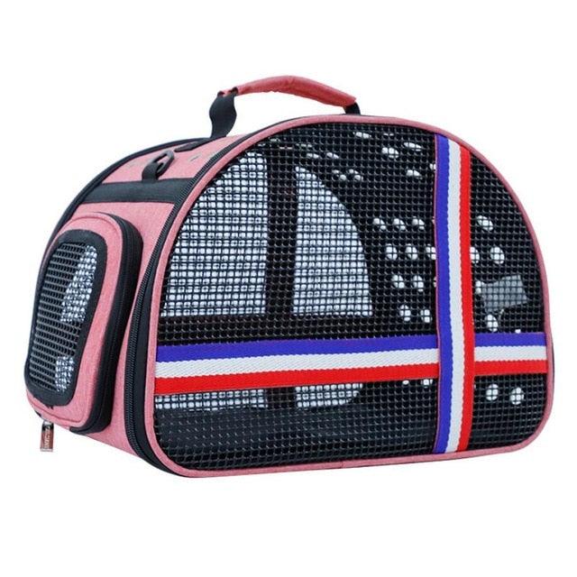 Pet Dog Cat Carrier Bag - Outdoor Travel Pet Handbag - Portable Cat Puppy Shoulder Carrying Bag (5LT1)(F106)