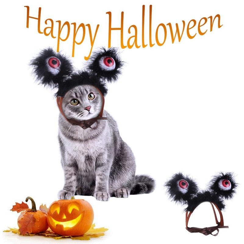 Pet Dog Cats Headdresses For Christmas Halloween Pet Cat Headgear Santa Headwear Hats (2U75)