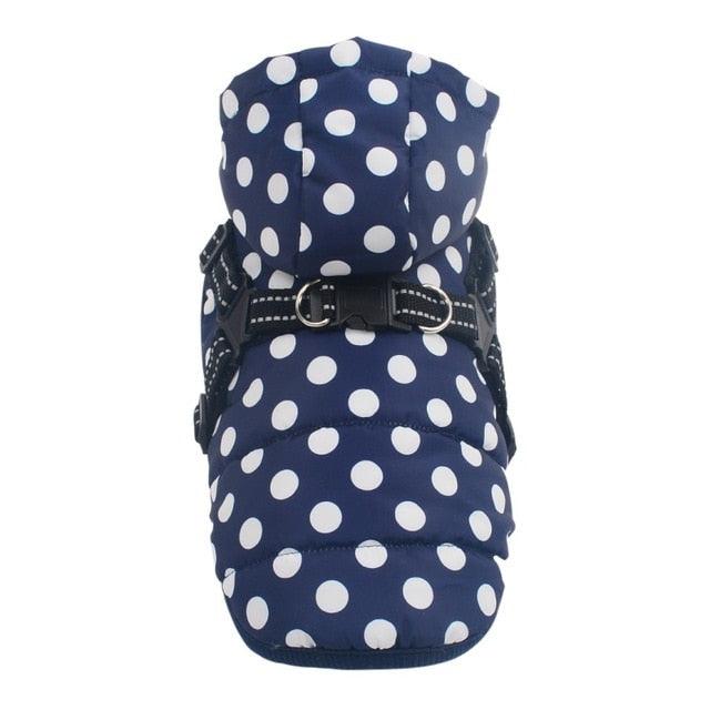 Pet Dog Jacket With Harness - Winter Warm Dog Clothes - Waterproof Big Dog Coat Costumes (2U69)