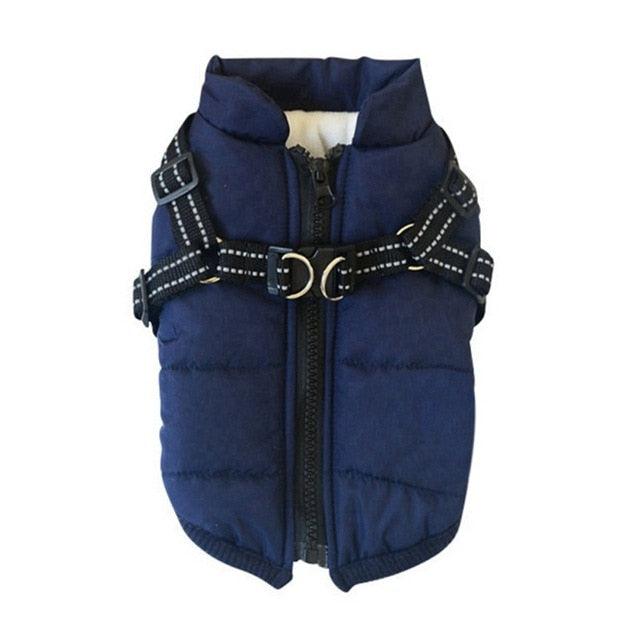 Pet Dog Jacket With Harness - Winter Warm Dog Clothes - Waterproof Big Dog Coat Costumes (2U69)