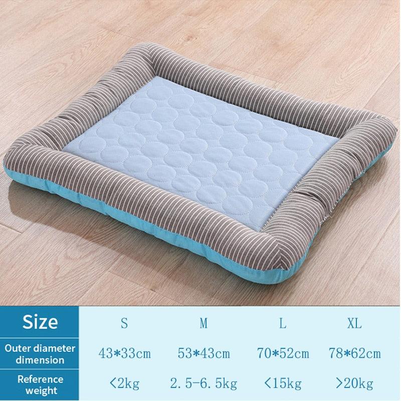 Pet Dog Mats Summer Cooling Bed - Dogs Mat Durable Breathable Blanket Sofa Cushion For Small Medium Dogs (2U74)