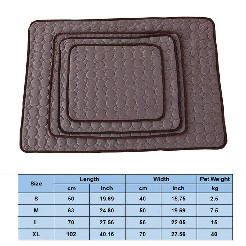 Pet Dog Summer Cooling Mats - Blanket Ice Cats Bed Mats For Dog Sofa Portable Tour Camping Yoga Sleeping Massage (2U74)