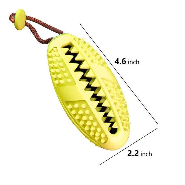 Pet Dog Toy - Interactive Feeding Ball Chew Toy - Teeth Cleaning Dog Toothbrush Spill Ball Doggy Puppy Dental Care (2U73)