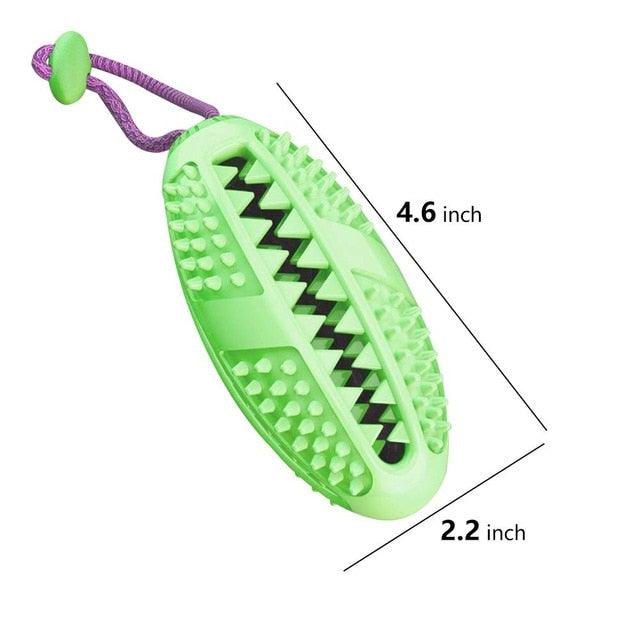 Pet Dog Toy - Interactive Feeding Ball Chew Toy - Teeth Cleaning Dog Toothbrush Spill Ball Doggy Puppy Dental Care (2U73)