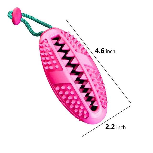 Pet Dog Toy - Interactive Feeding Ball Chew Toy - Teeth Cleaning Dog Toothbrush Spill Ball Doggy Puppy Dental Care (2U73)