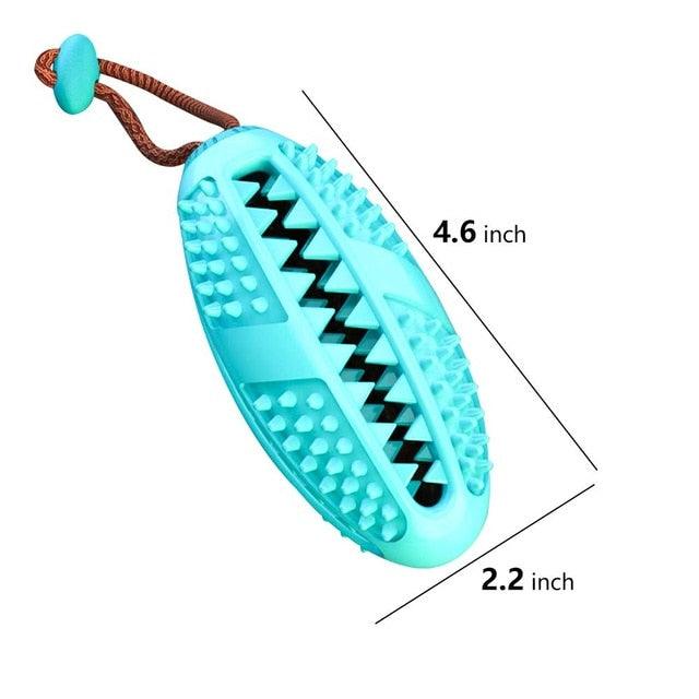 Pet Dog Toy - Interactive Feeding Ball Chew Toy - Teeth Cleaning Dog Toothbrush Spill Ball Doggy Puppy Dental Care (2U73)