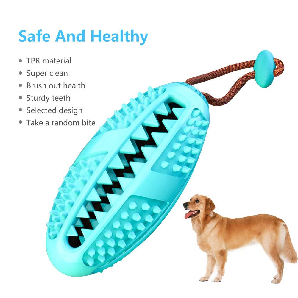 Pet Dog Toy - Interactive Feeding Ball Chew Toy - Teeth Cleaning Dog Toothbrush Spill Ball Doggy Puppy Dental Care (2U73)