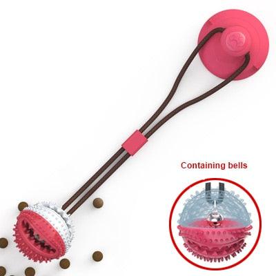 Pet Dog Toys - Silicon Suction Cup Tug Dog Toy - Cleaning Dog Toothbrush for Puppy Large Dog - Biting Toy (1U73)