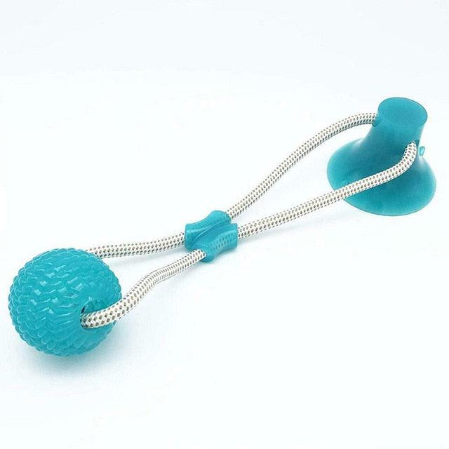 Pet Dog Toys - Silicon Suction Cup Tug Dog Toy - Cleaning Dog Toothbrush for Puppy Large Dog - Biting Toy (1U73)