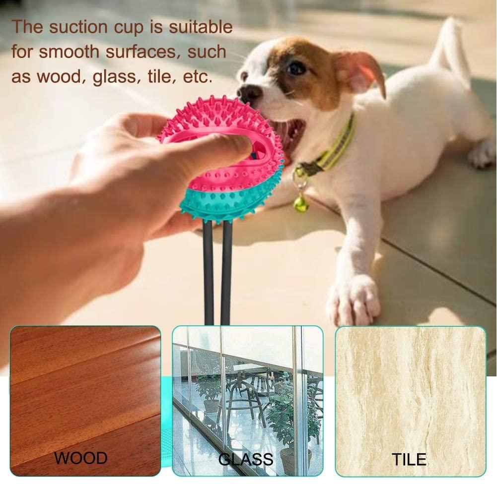 Pet Dog Toys - Silicon Suction Cup Tug Dog Toy - Cleaning Dog Toothbrush for Puppy Large Dog - Biting Toy (1U73)