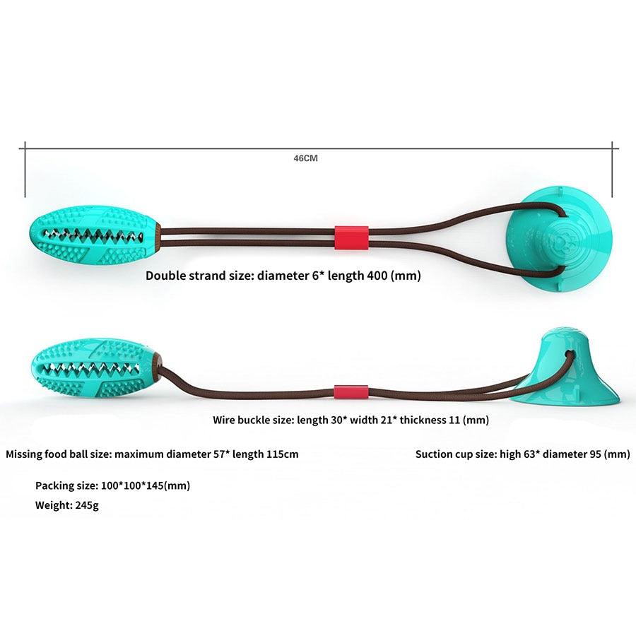 Pet Dog Toys - Silicon Suction Cup Tug Dog Toy - Cleaning Dog Toothbrush for Puppy Large Dog - Biting Toy (1U73)