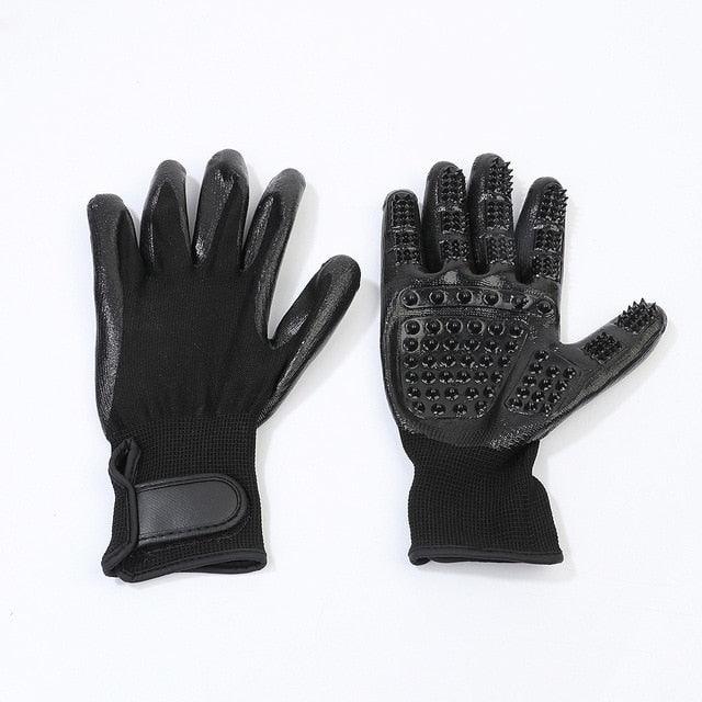 Pet Grooming Glove For Dogs Cat Cleaning - Hair Deshedding Brush Comb Glove Finger Cleaning Bathing Glove (D72)(9W1)