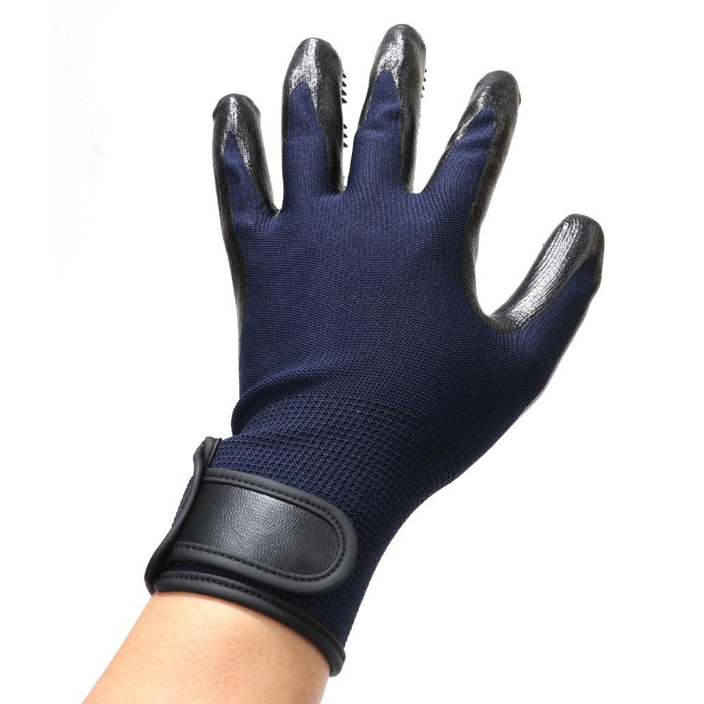 Pet Grooming Glove For Dogs Cat Cleaning - Hair Deshedding Brush Comb Glove Finger Cleaning Bathing Glove (D72)(9W1)