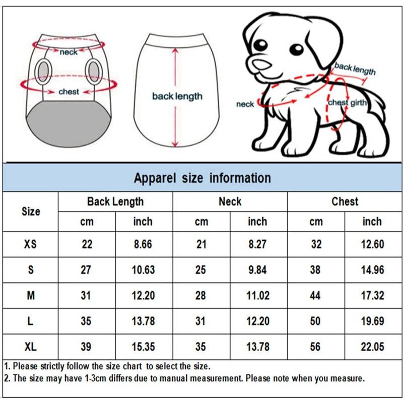 Pet Shirts Printed Puppy Shirt - Summer Dog Cool Vest Cute Dog Clothing - Cotton Dog Pullover Soft Sweatshirt (2U69)