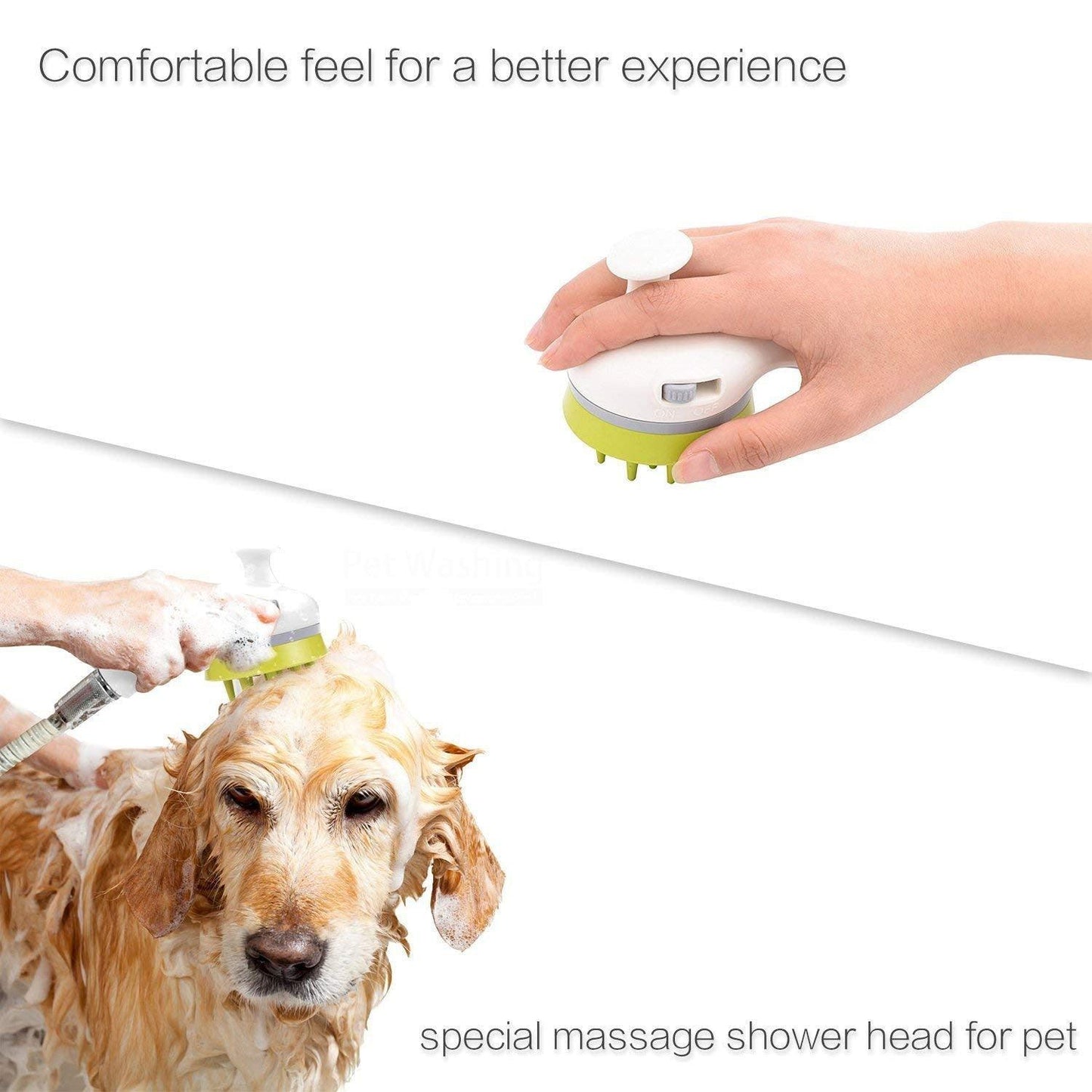 Pet Shower Head Bath Brush Dogs Cats Shower Comb - Pet Washing Supply Accessories Sprinkler Animal Dog Wash (4W2)1