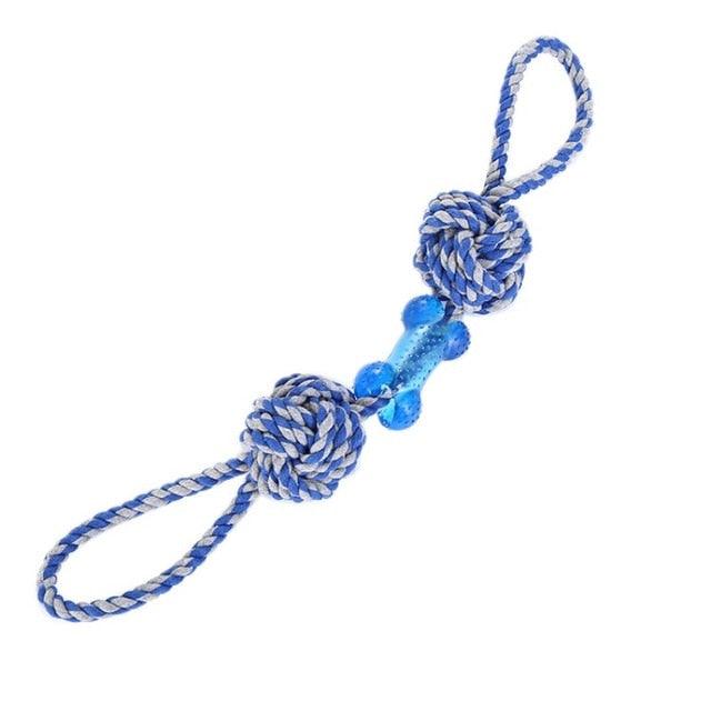 Pet Toy - Cotton Rope Toys - Scaling Cord Teether Cotton Rope Bone Toy - Bite Resistant Knot Toy Factory (7W2)(2W3)