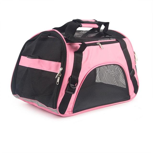 Pet Travel Portable Bag - Outdoor Handbag Puppy Breathable Mesh Carrier Bags - Soft Crossbody Bag For Pet (3U106)