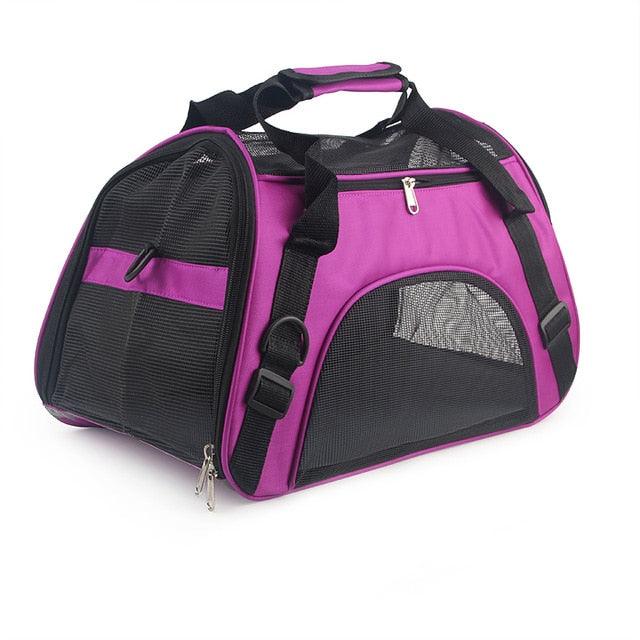 Pet Travel Portable Bag - Outdoor Handbag Puppy Breathable Mesh Carrier Bags - Soft Crossbody Bag For Pet (3U106)