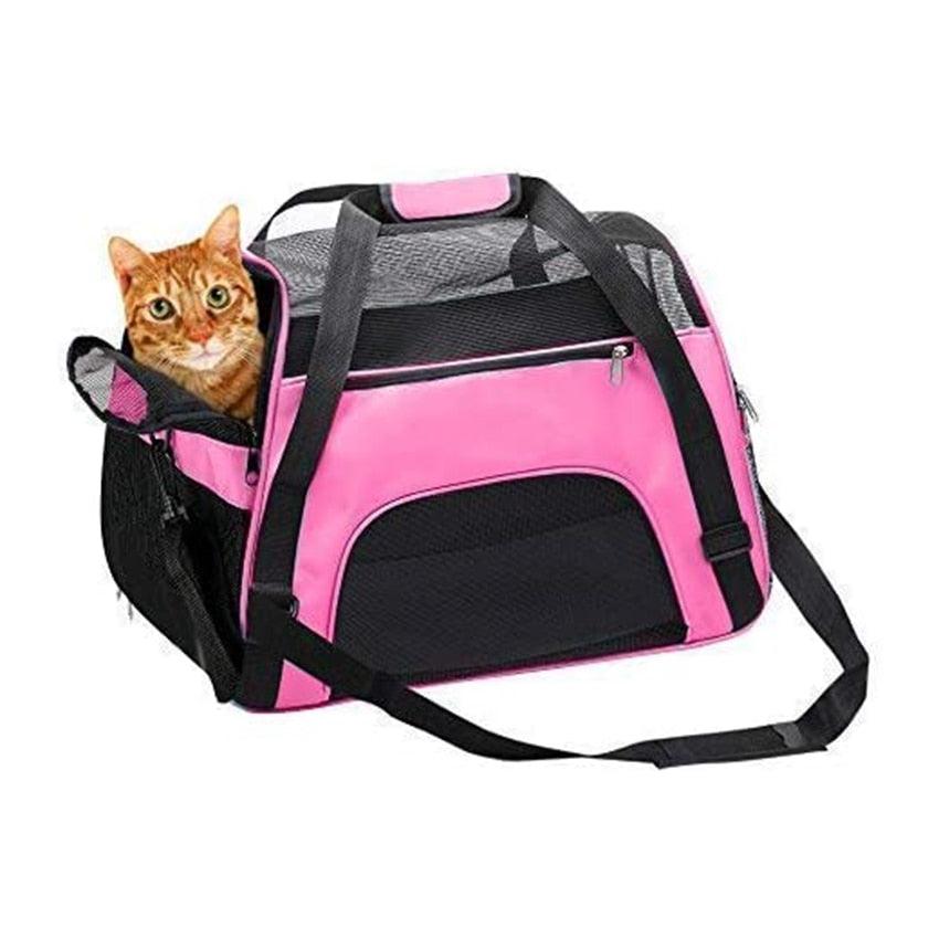 Pet Travel Portable Bag - Outdoor Handbag Puppy Breathable Mesh Carrier Bags - Soft Crossbody Bag For Pet (3U106)