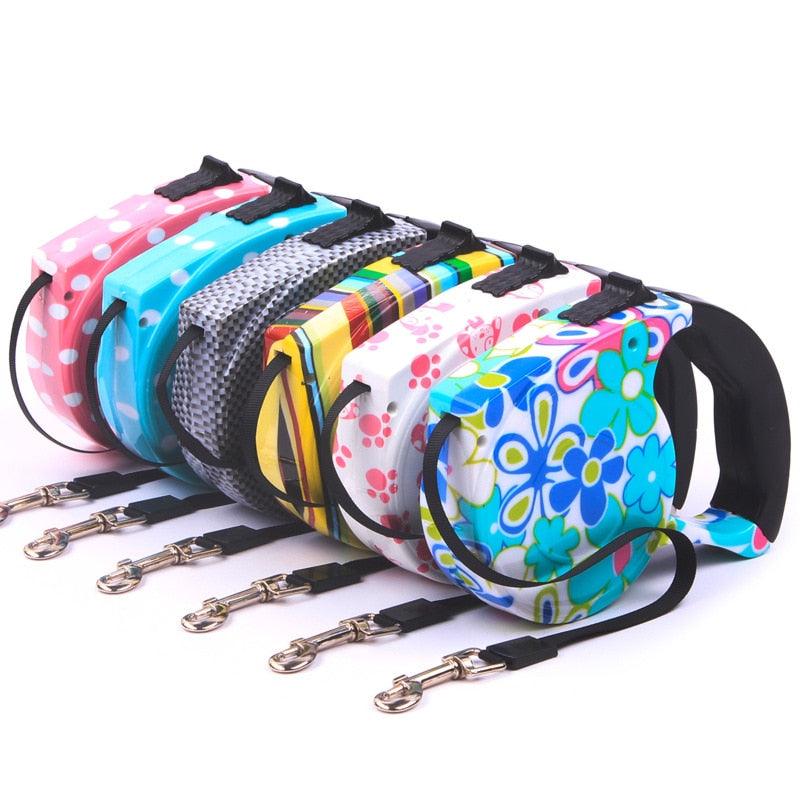 Pet Automatic Traction Rope 5 m Flat Rope Tractor Dog Chain (2W1)(F70)