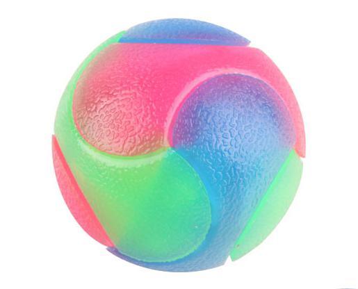Great Pet Toy Rubber Chew Dog Toy - Bite Resistant, Molar Puzzle, Luminous Colorful Ball (6W2)(7W2)