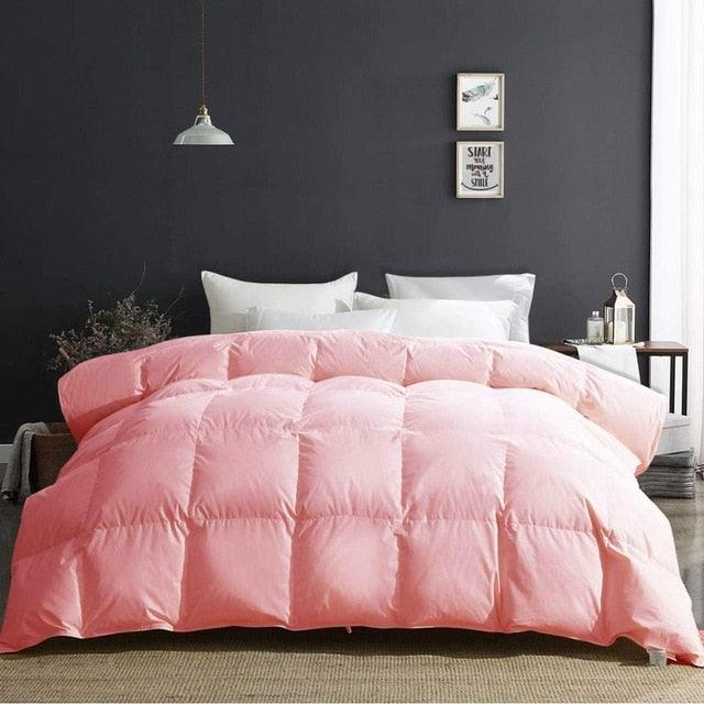 Luxury All Seasons Goose Down Duvet 100% Cotton Quilted Quilt King Queen Full Size Comforter (7BM)(1U63)