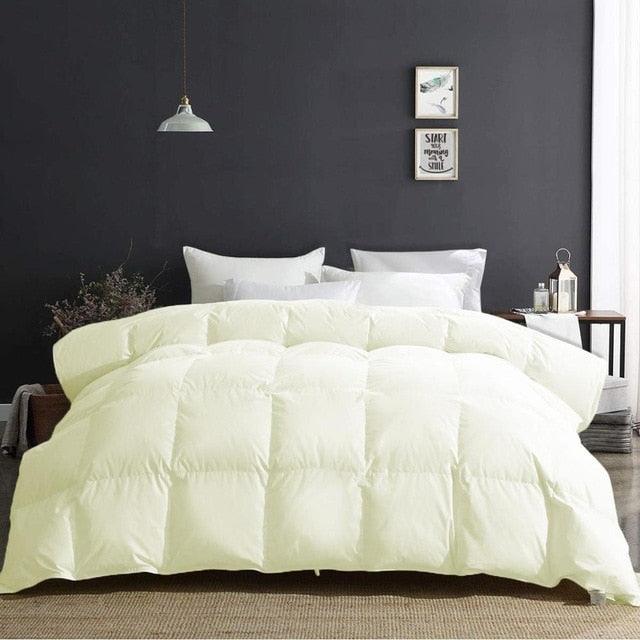 Luxury All Seasons Goose Down Duvet 100% Cotton Quilted Quilt King Queen Full Size Comforter (7BM)(1U63)