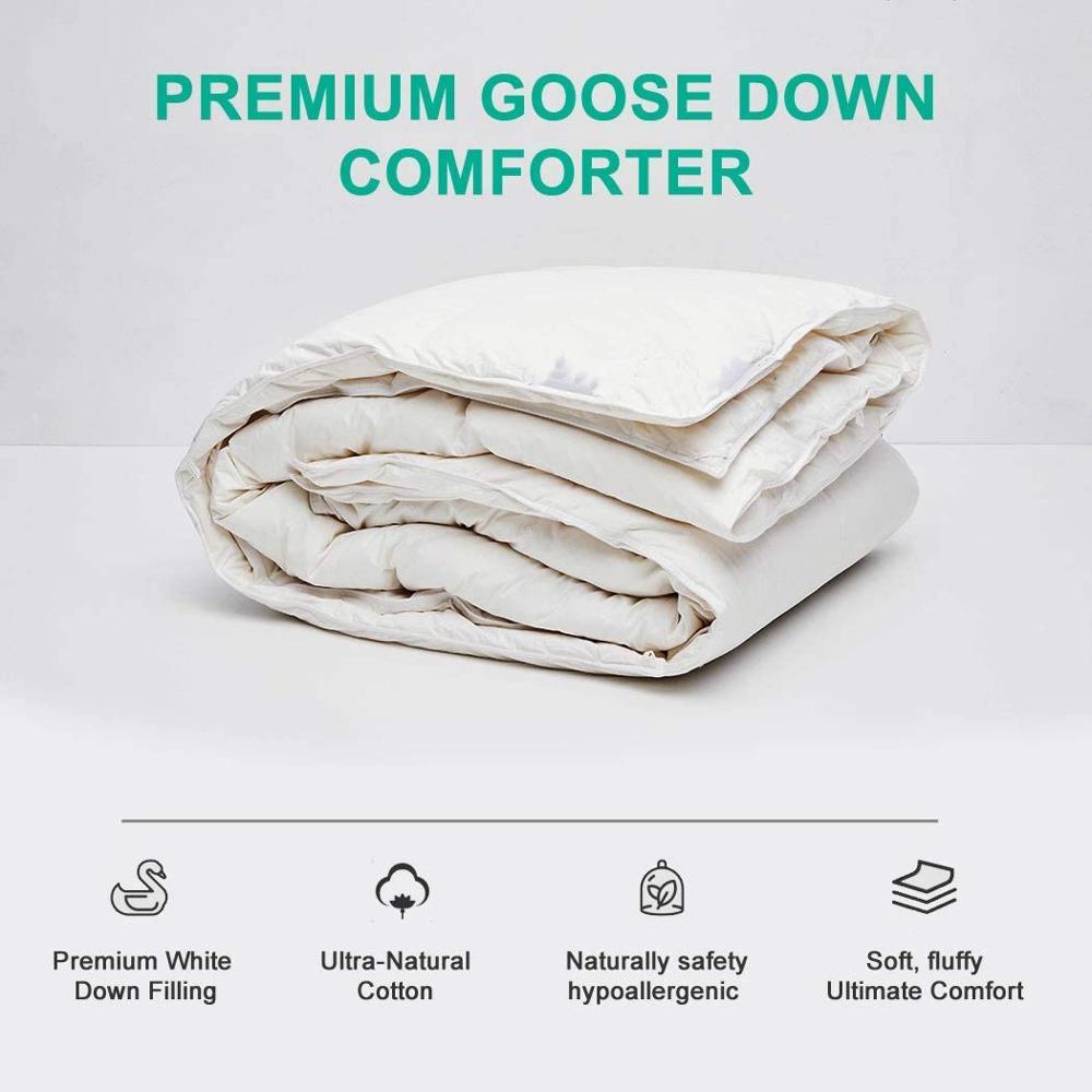Luxury All Seasons Goose Down Duvet 100% Cotton Quilted Quilt King Queen Full Size Comforter (7BM)(1U63)