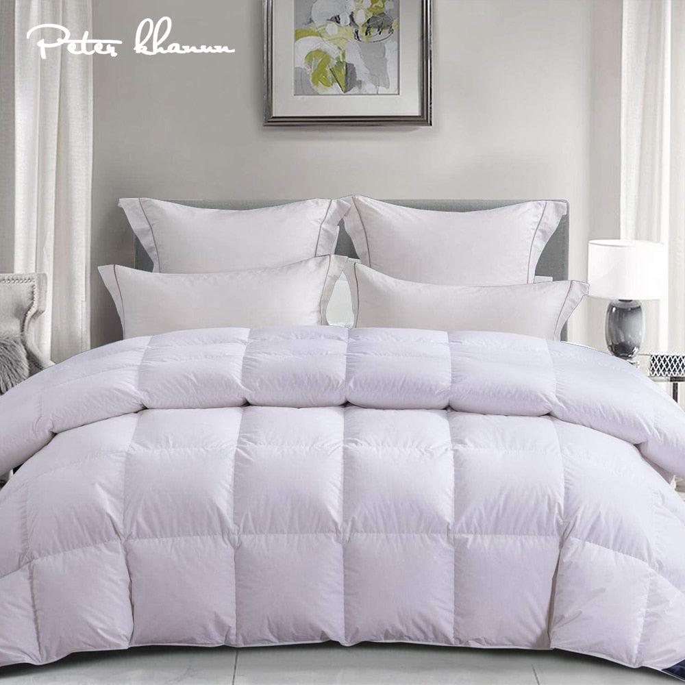 Peter Khanun White Duck Down Winter Quilt/Comforter/Duvet/Blankets 100% Cotton Shell 233TC Twin Full Queen King Top (7BM)(1U63)
