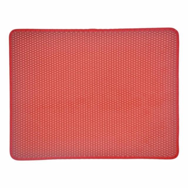 Pets Cats Litter Mat Bed - House Floor Portable Double Layer Bed - Waterproof Home Mat Cat Products (9W3)(F75)