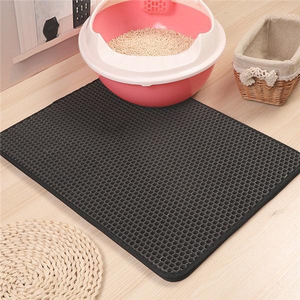Pets Cats Litter Mat Bed - House Floor Portable Double Layer Bed - Waterproof Home Mat Cat Products (9W3)(F75)