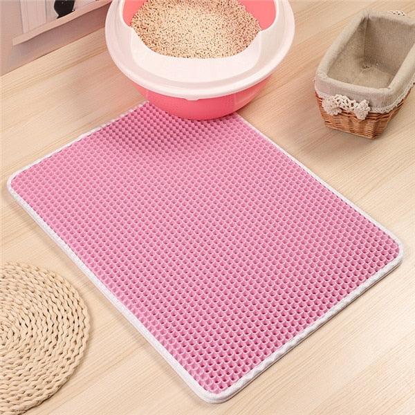 Pets Cats Litter Mat Bed - House Floor Portable Double Layer Bed - Waterproof Home Mat Cat Products (9W3)(F75)