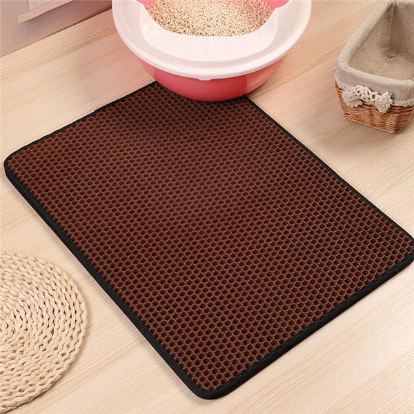 Pets Cats Litter Mat Bed - House Floor Portable Double Layer Bed - Waterproof Home Mat Cat Products (9W3)(F75)