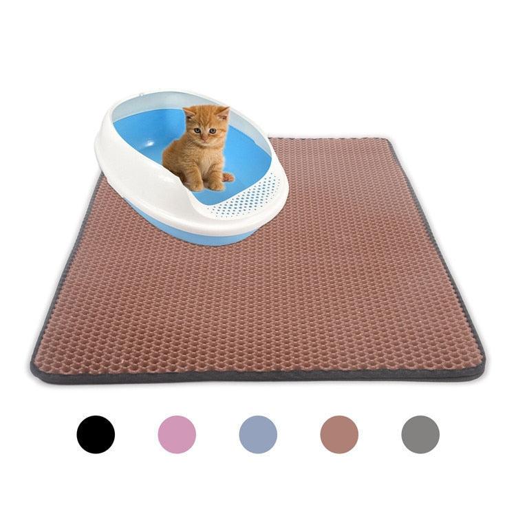 Pets Cats Litter Mat Bed - House Floor Portable Double Layer Bed - Waterproof Home Mat Cat Products (9W3)(F75)