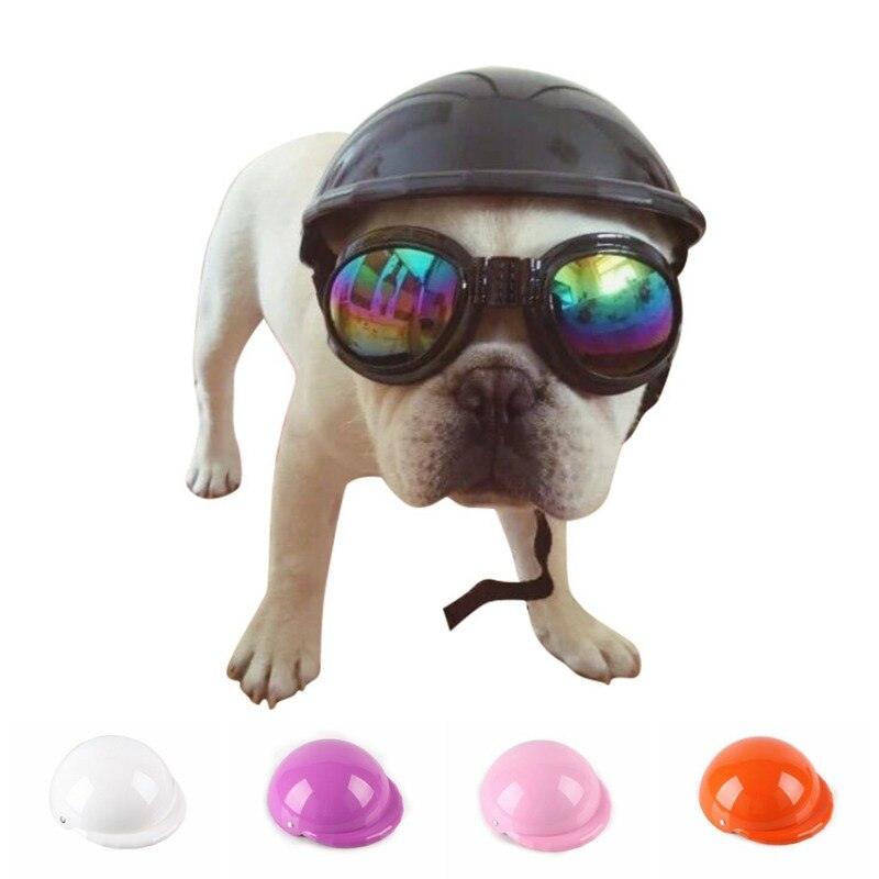 Pets Handsome Helmets - Dog Ridding Caps Hat - Plastic Puppy Cat Bike Motorcycle Protect Helmets (2U69)