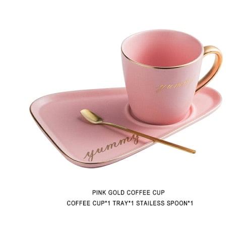 Phnom Penh Coffee Cup And saucer With Spoon Dim Sum Afternoon Tea Tableware (1AK1)