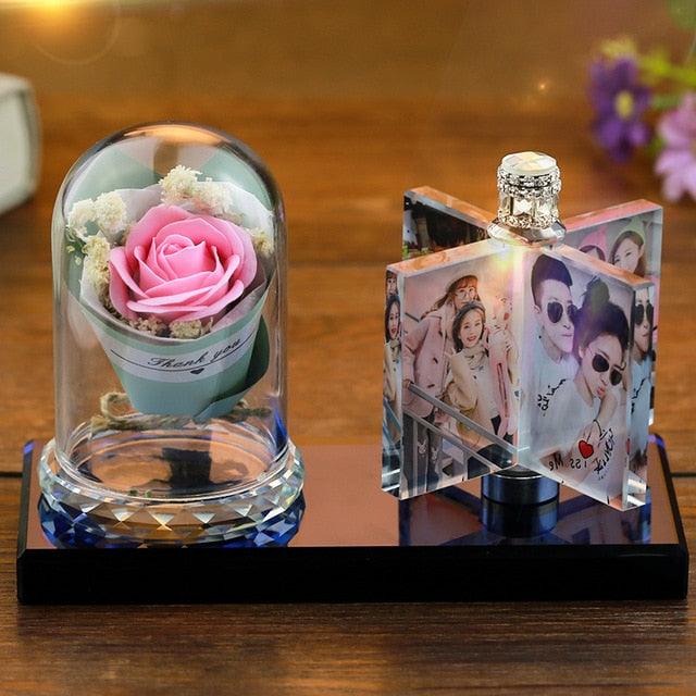 Photo Custom Crystal Photo Frame Personalize Printed Photo Album Square Picture Wedding Gift (AD3)