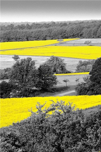 Photograph European Landscape Picture Home Decor Nordic Canvas Painting Wall Art Yellow Style (D62)(AD1)