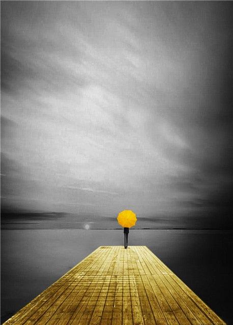 Photograph European Landscape Picture Home Decor Nordic Canvas Painting Wall Art Yellow Style (D62)(AD1)
