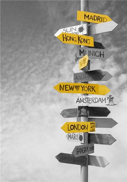 Photograph European Landscape Picture Home Decor Nordic Canvas Painting Wall Art Yellow Style (D62)(AD1)