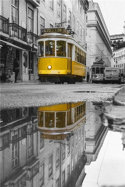 Photograph European Landscape Picture Home Decor Nordic Canvas Painting Wall Art Yellow Style (D62)(AD1)