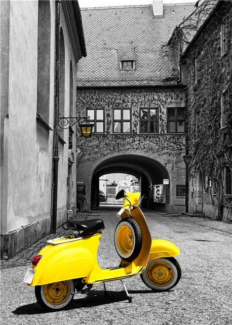 Photograph European Landscape Picture Home Decor Nordic Canvas Painting Wall Art Yellow Style (D62)(AD1)
