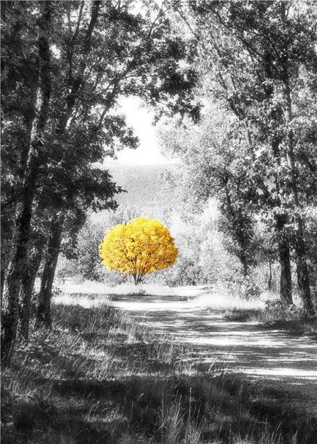 Photograph European Landscape Picture Home Decor Nordic Canvas Painting Wall Art Yellow Style (D62)(AD1)